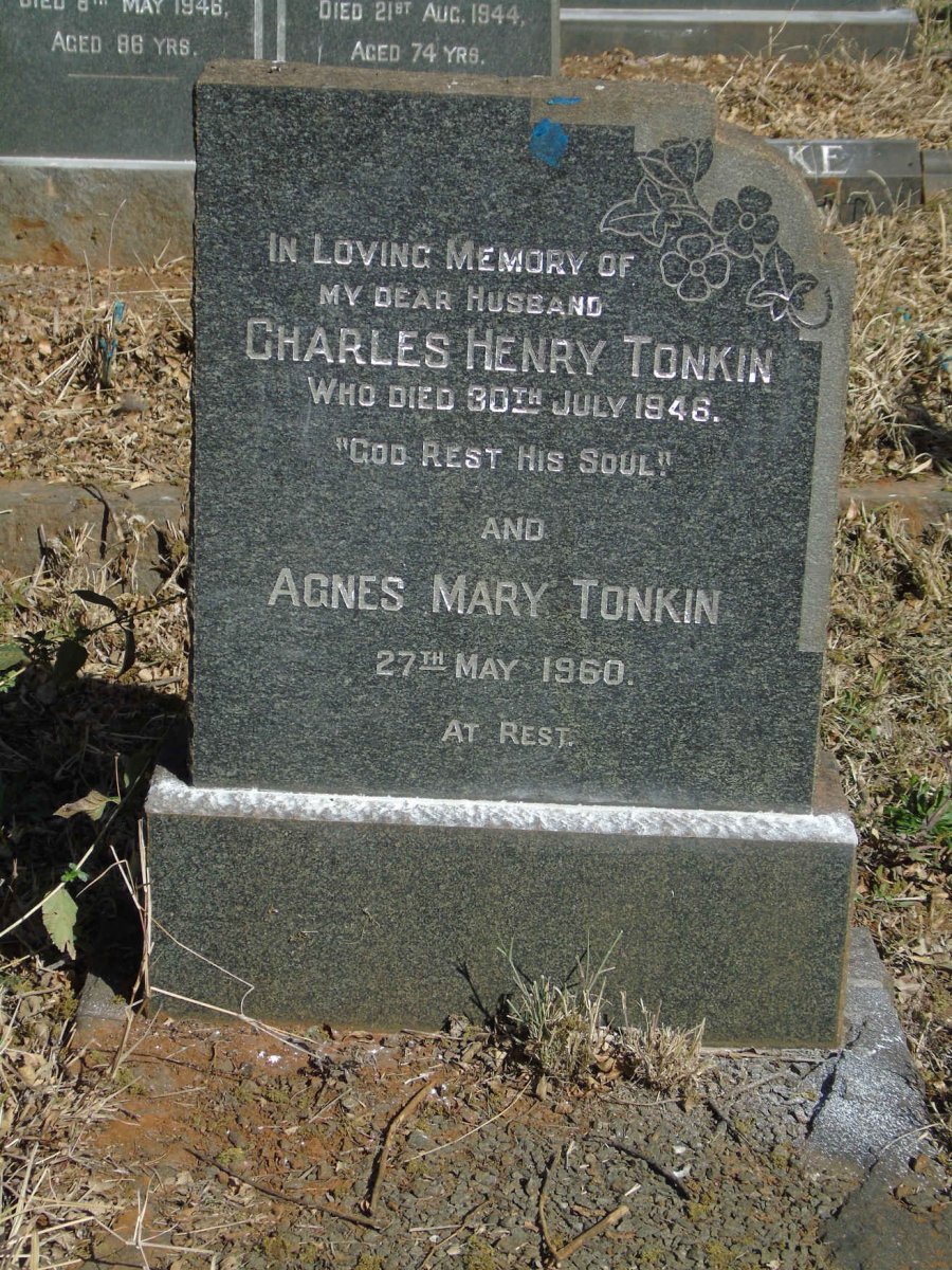 TONKIN Charles Henry -1946 &amp; Agnes Mary -1960 