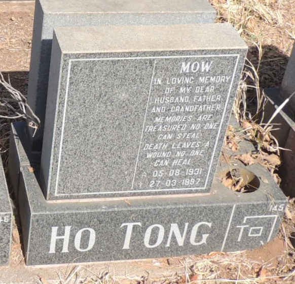 TONG Mow, HO 1931-1997