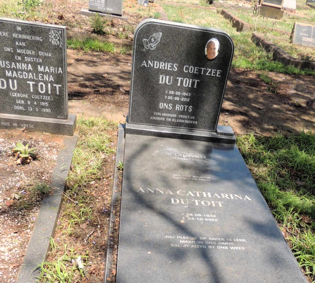 TOIT Andries Coetzee, du 1943-2012 & Anna Catharina 1942-2022
