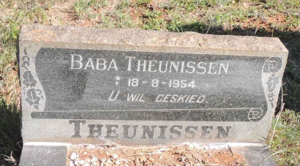 THEUNISSEN Baba 1954-1954