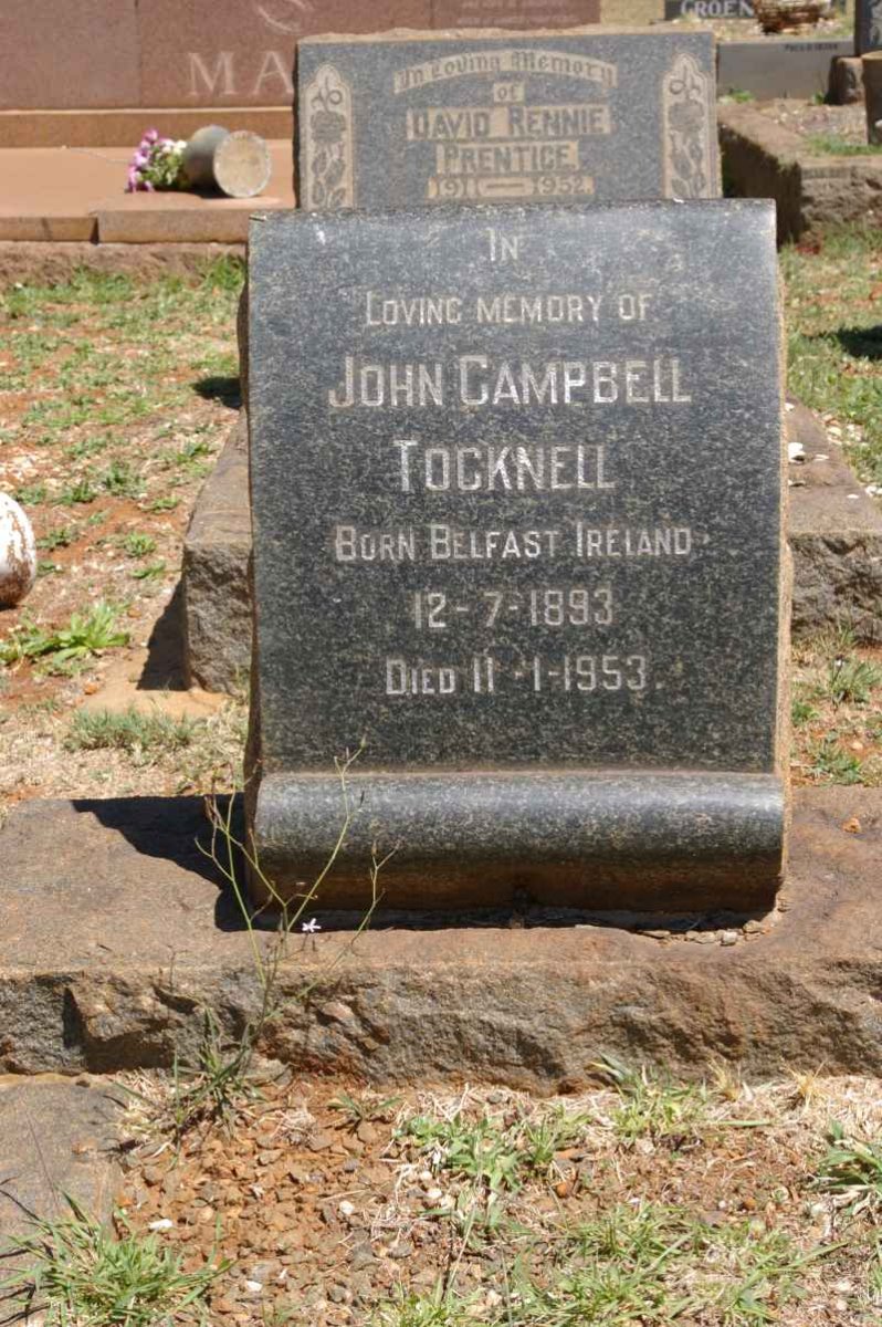 TOCKNELL John Campbell 1893-1953