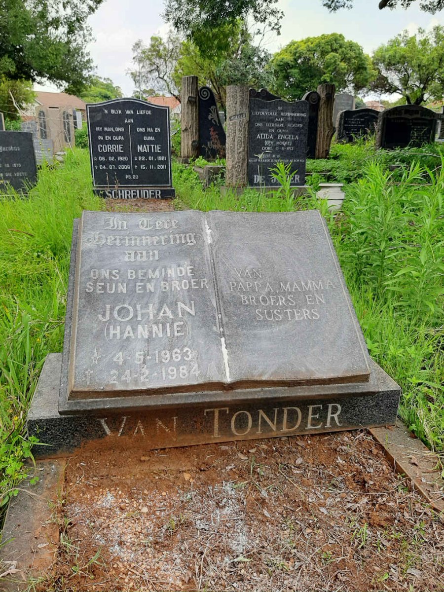 TONDER Johan, van 1963-1984