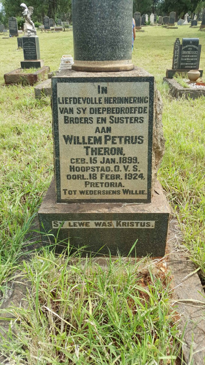 THERON Willem Petrus 1899-1924