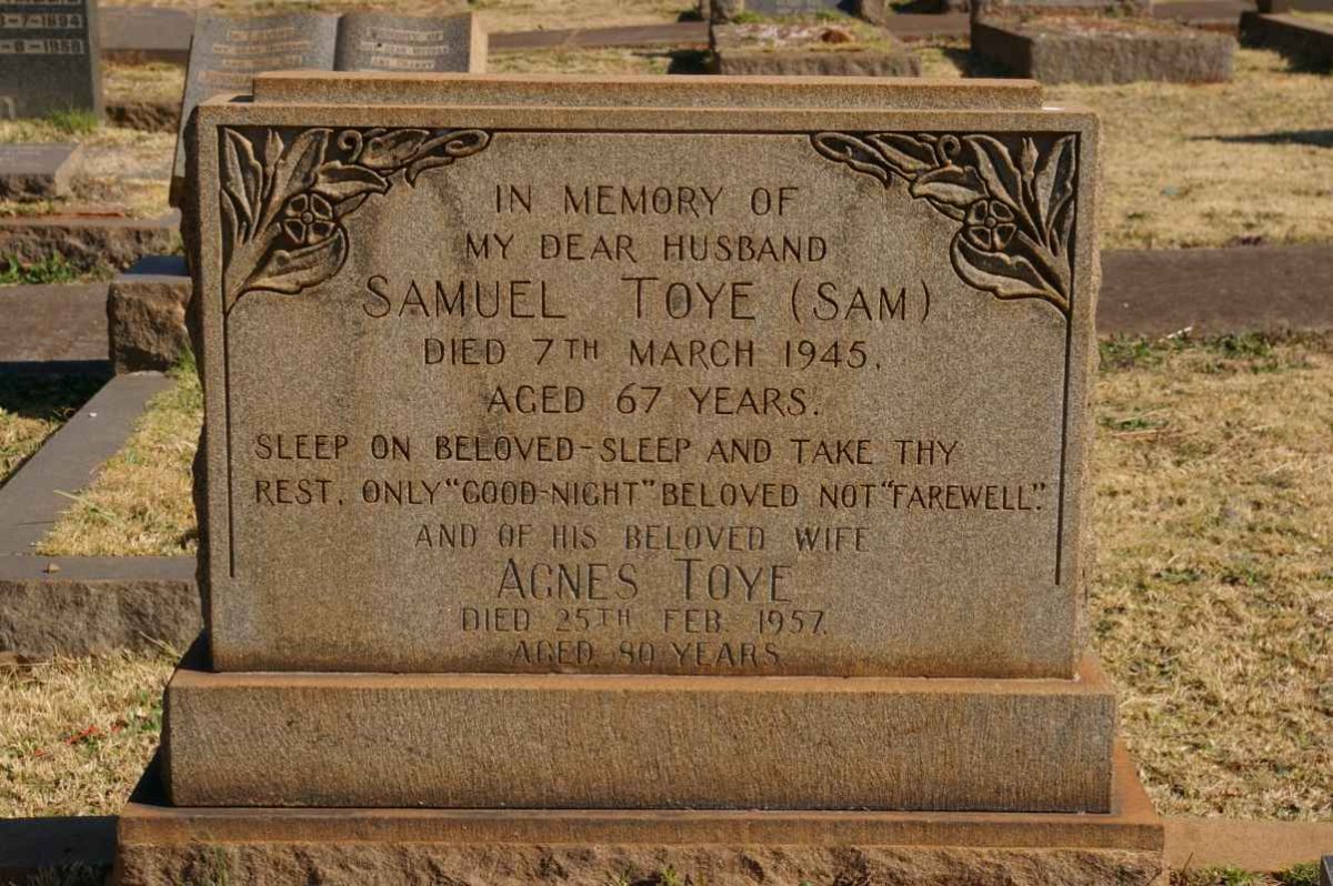 TOYE Samuel -1945 & Agnes -1957 :: GEE William Ernest 19?8-1980 _2