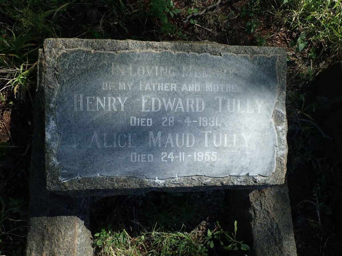TULLY Henry Edward -1931 &amp; Alice Maud -1955