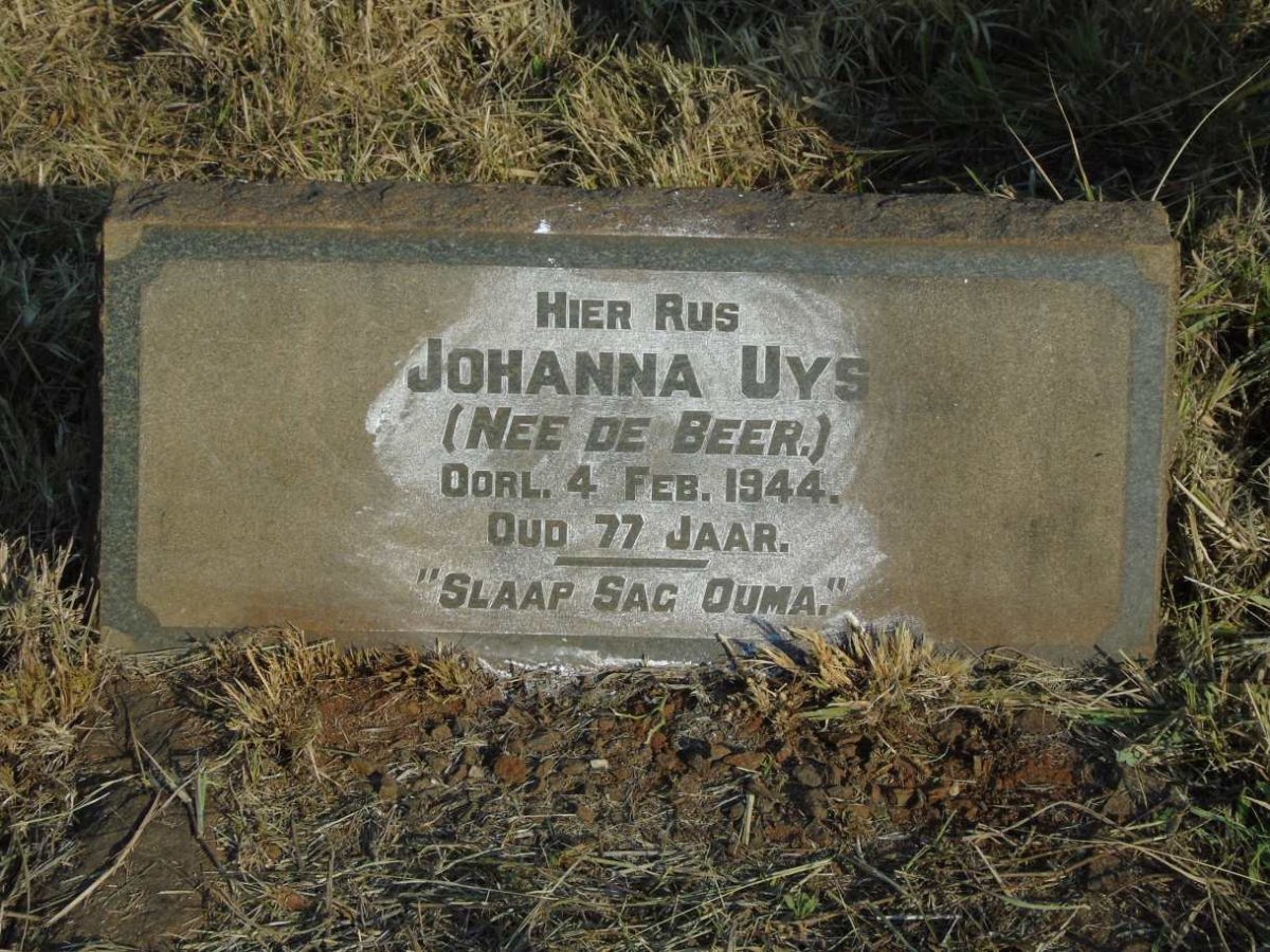 UYS Johanna nee DE BEER -1944