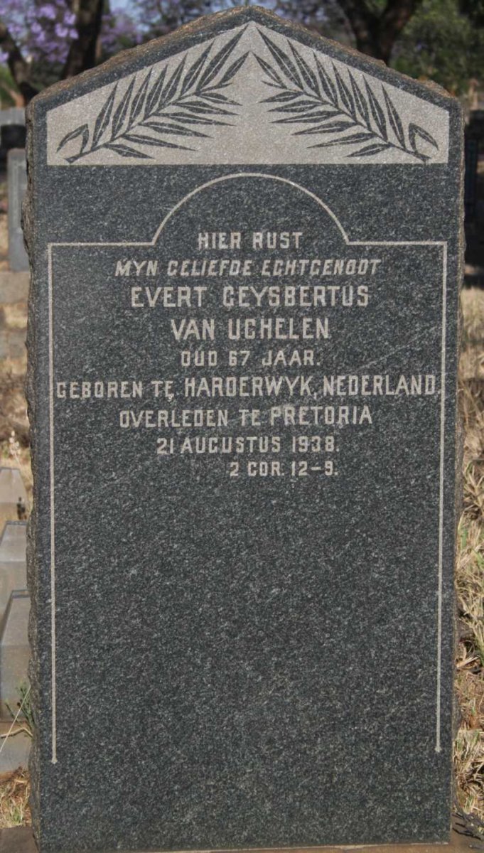 UCHELEN Evert Geysbertus, van -1938