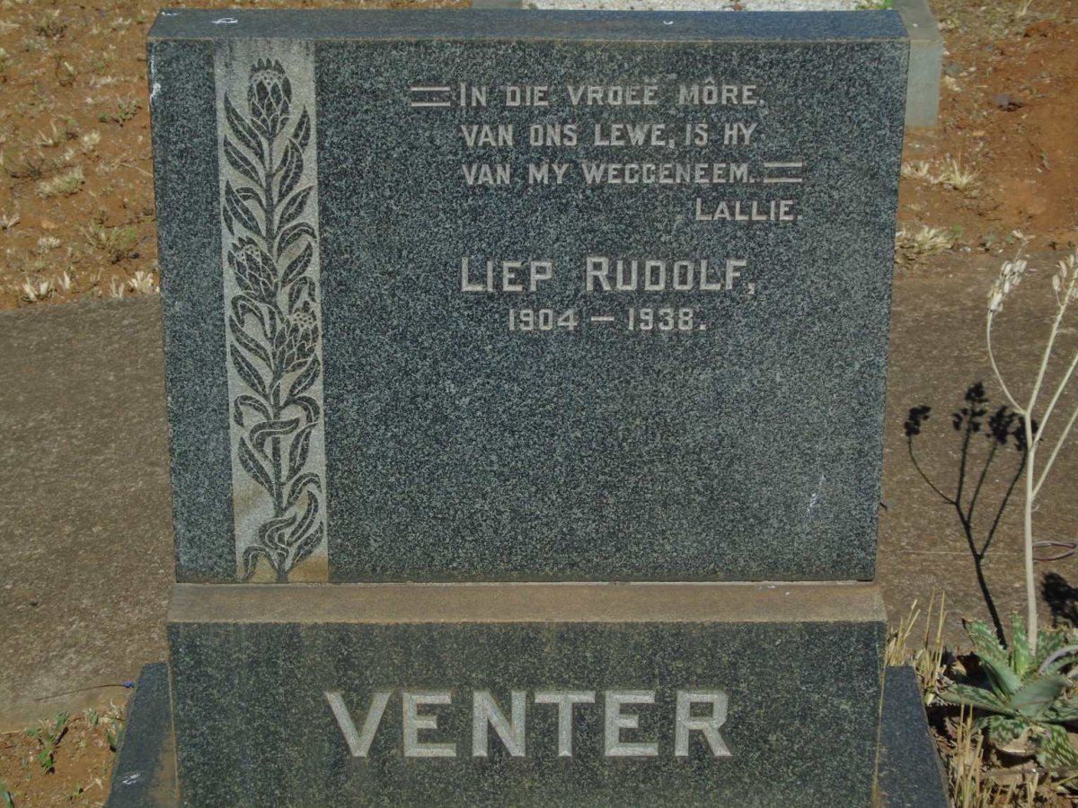 VENTER Liep Rudolf 1904-1938