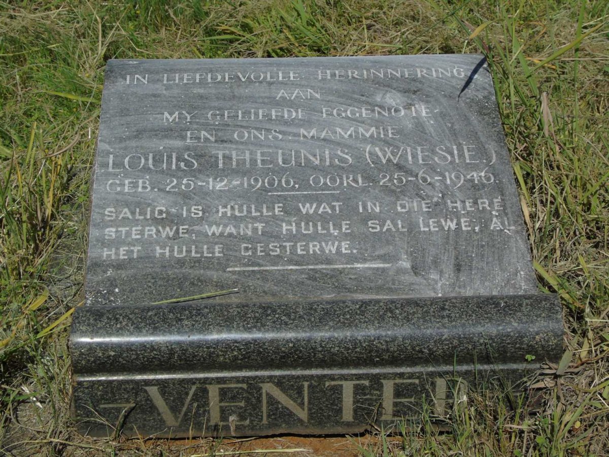 VENTER Louis Theunis 1906-1946