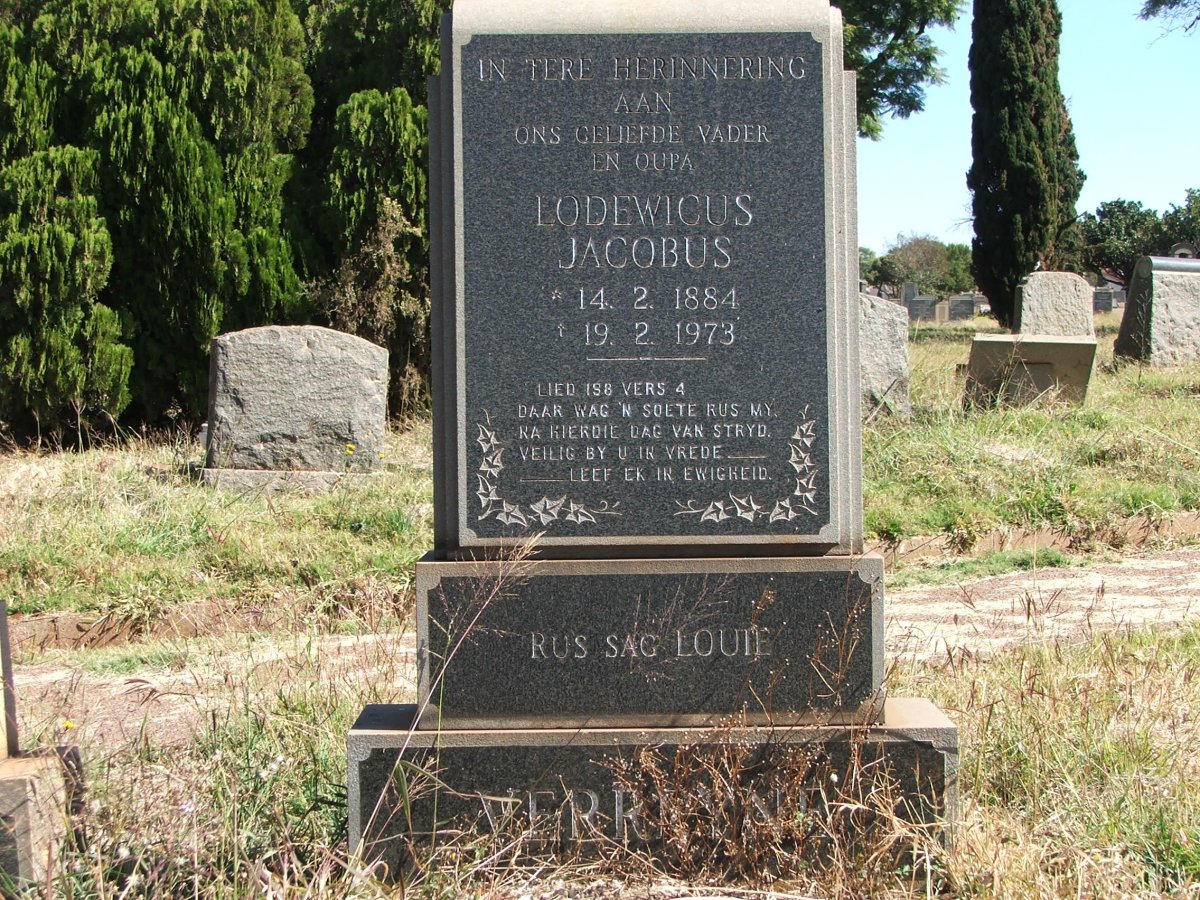 VERREYNE Lodewicus Jacobus 1884-1973