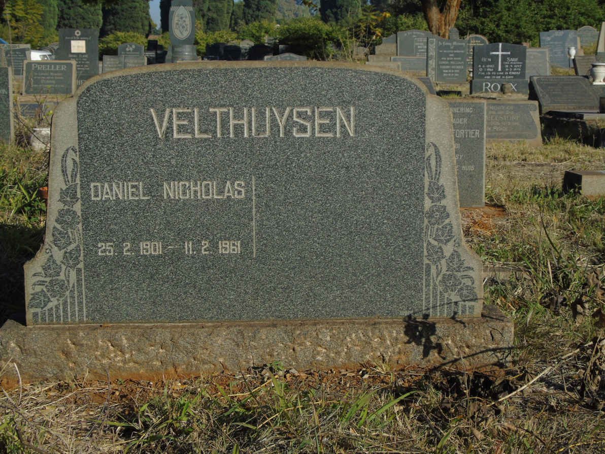 VELTHUYSEN Daniel Nicholas 1901-1961