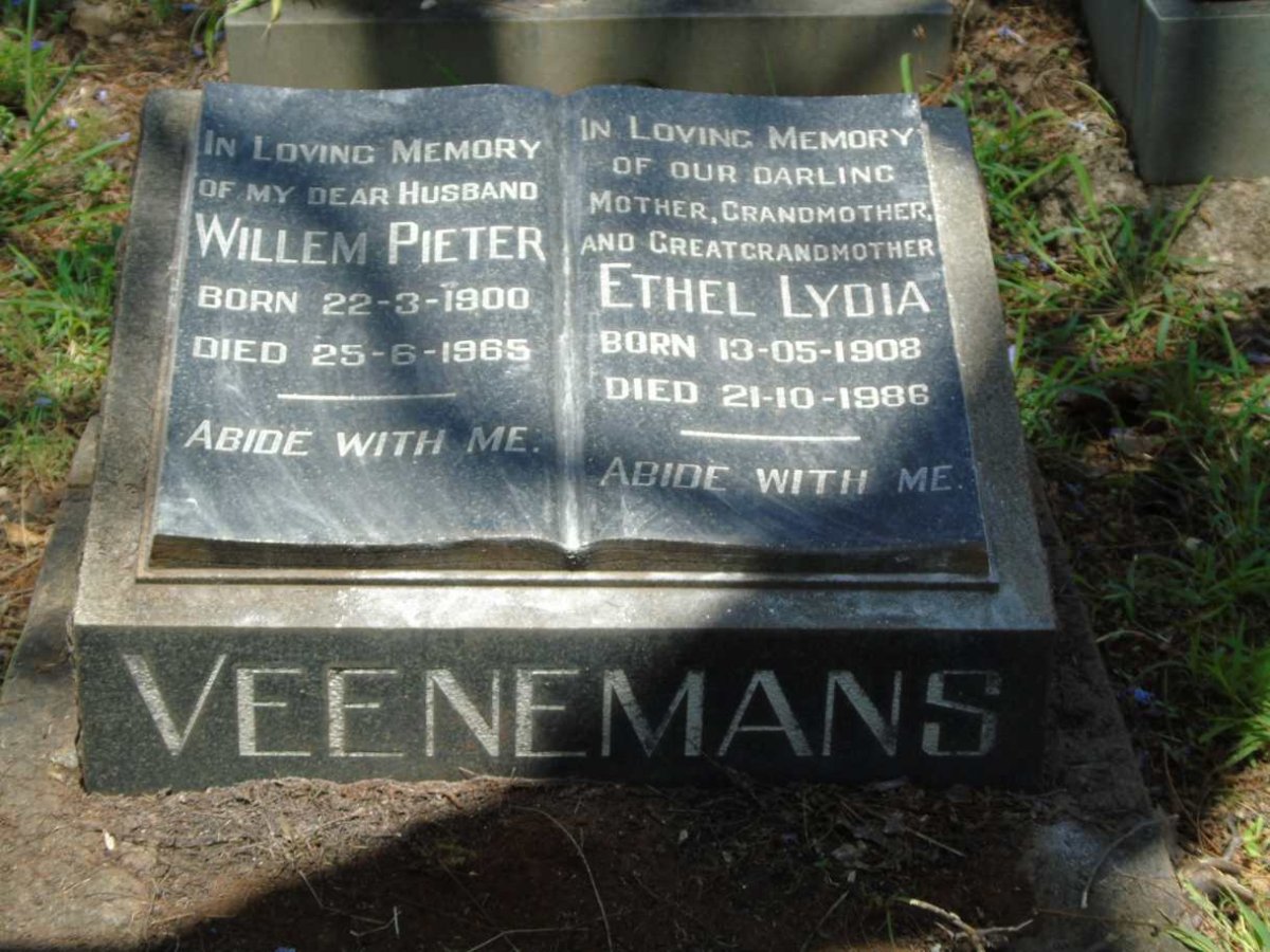 VEENEMANS Willem Pieter 1900-1965 & Ethel Lydia 1908-1986