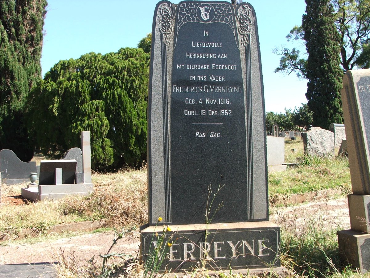 VERREYNE Frederick G. 1916-1952