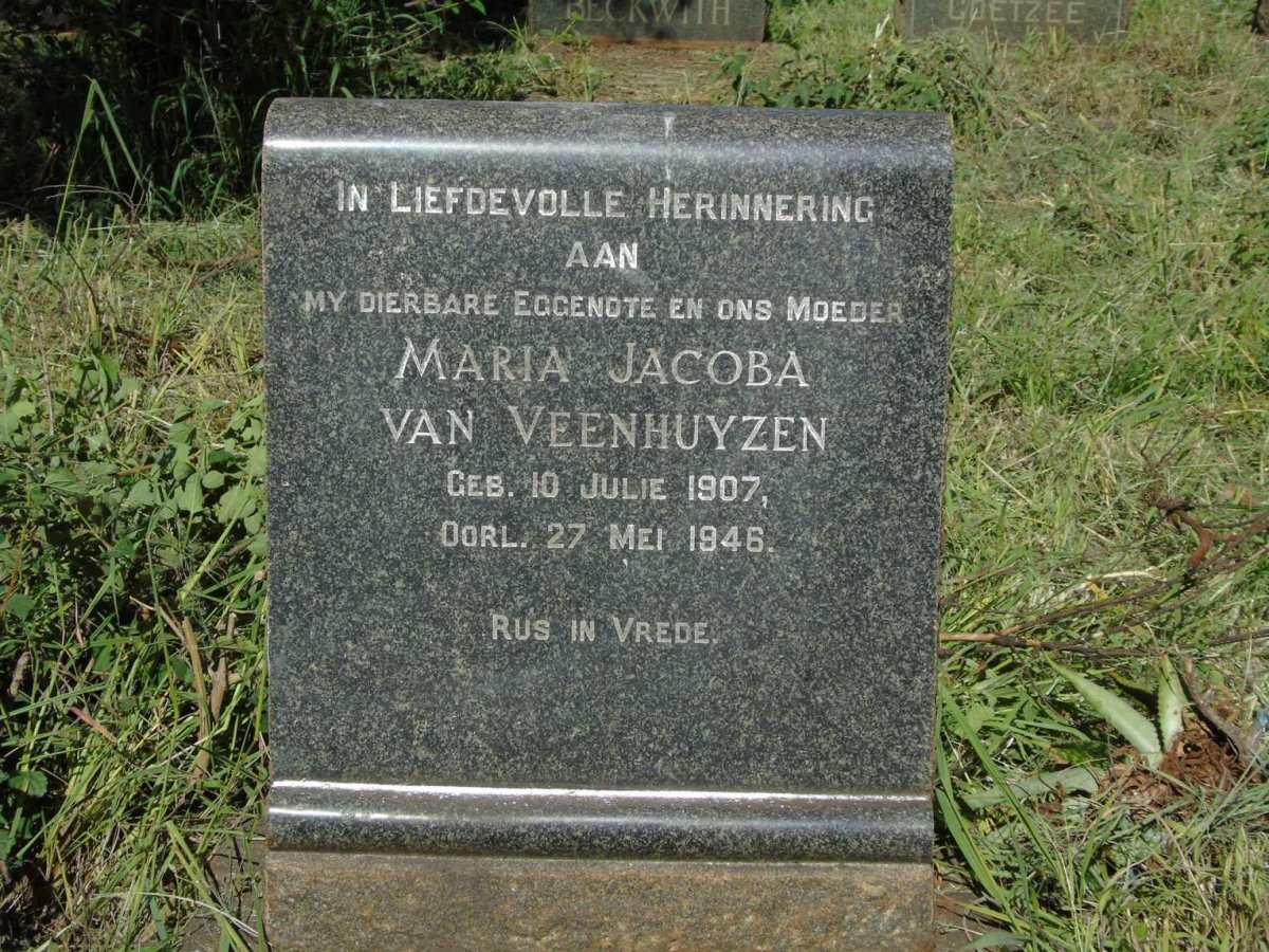 VEENHUYZEN Maria Jacoba, van 1907-1946