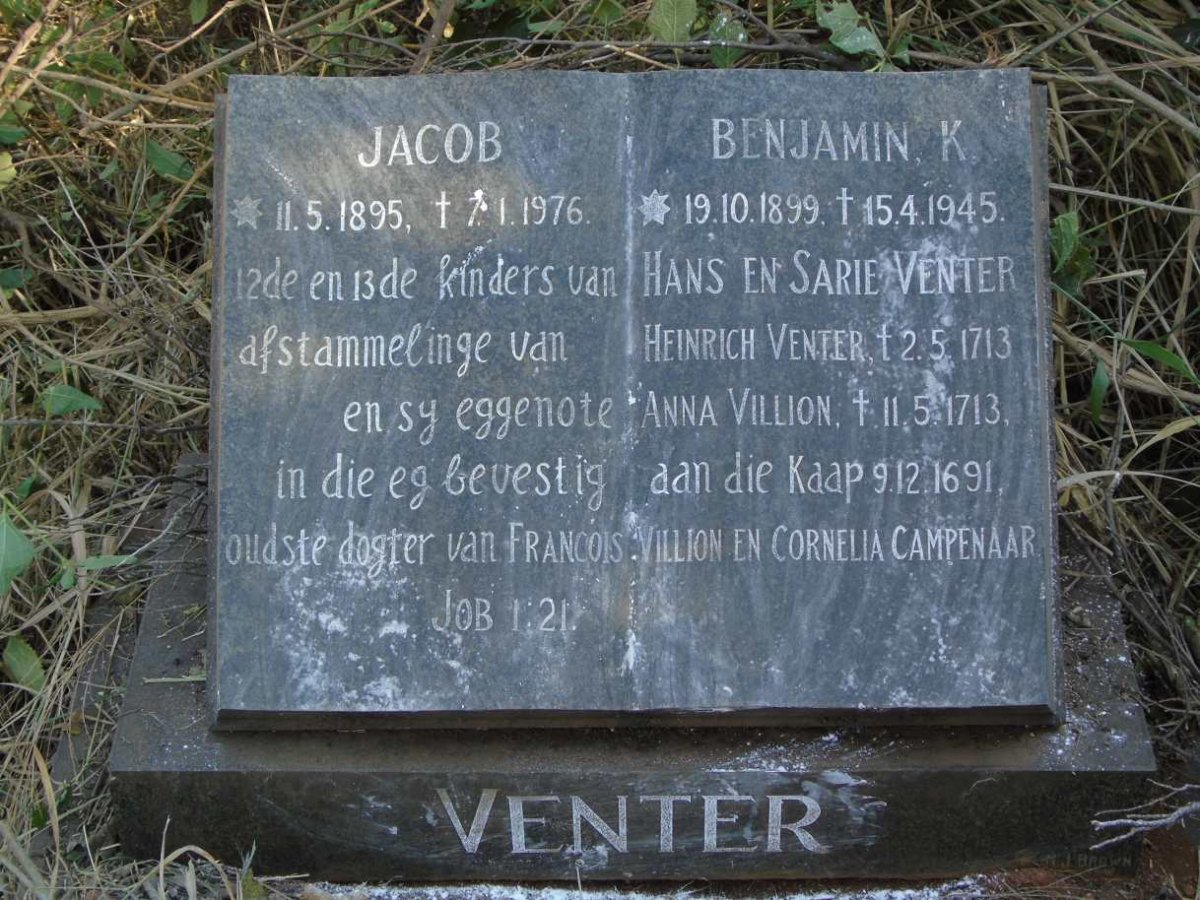 VENTER Jacob 1895-1976 :: VENTER Benjamin K. 1899-1945 :: VENTER Jacques 1919-1977_2