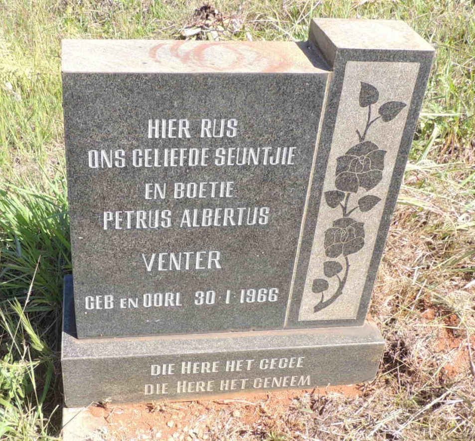 VENTER Petrus Albertus 1966-1966