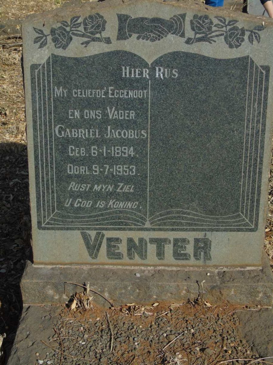 VENTER Gabriel Jacobus 1894-1953 