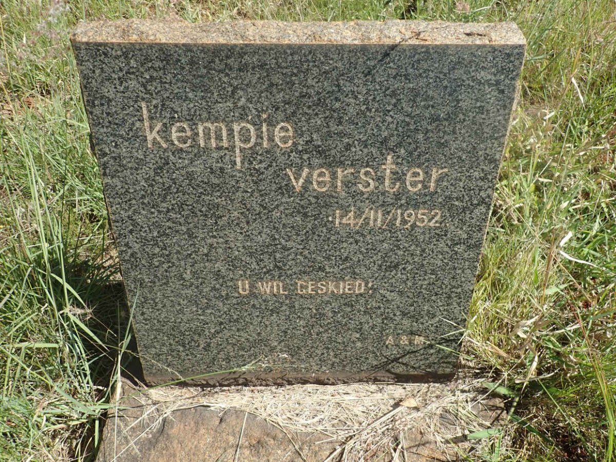 VERSTER Kempie 1952-1952