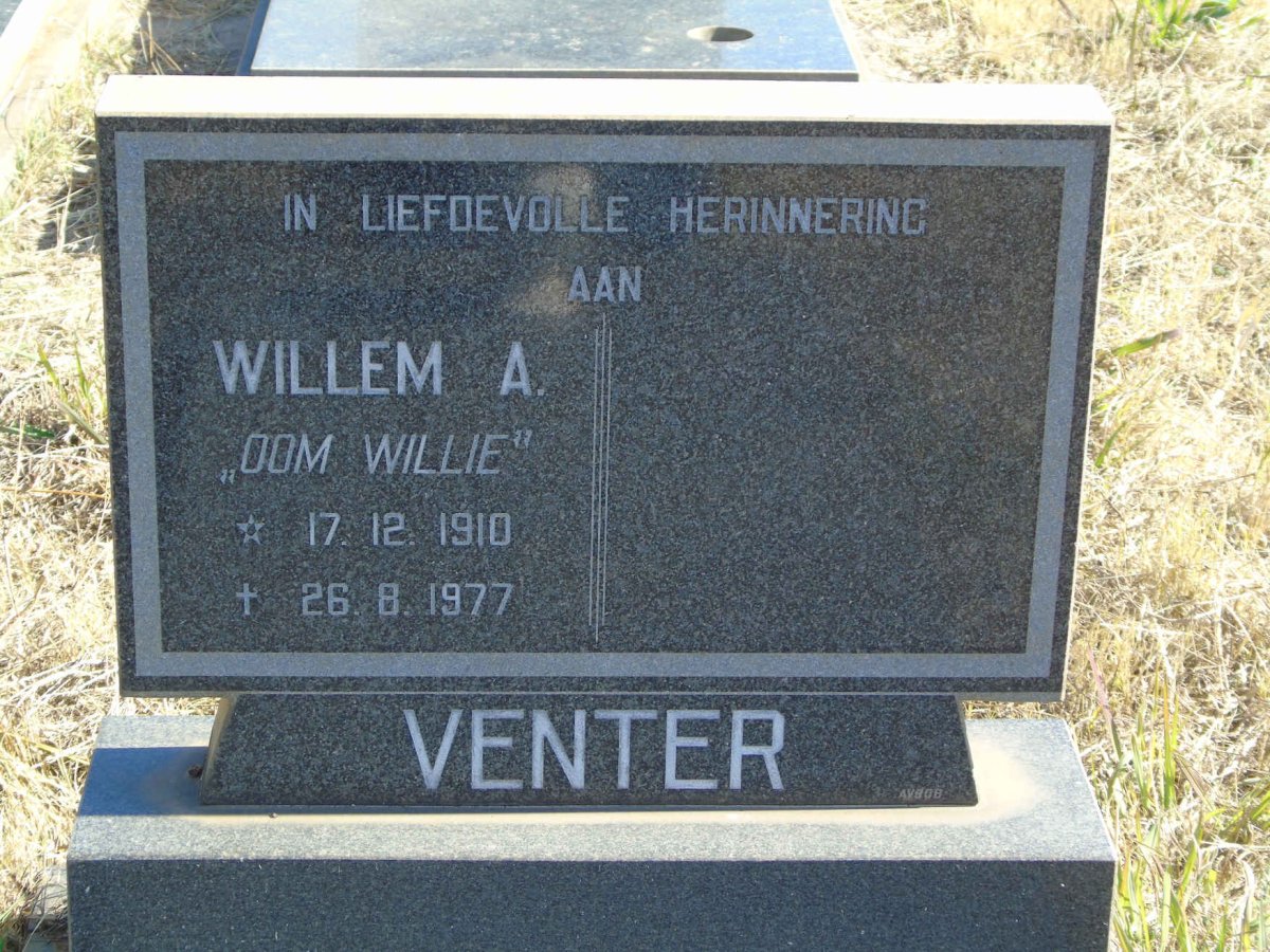 VENTER Willem A. 1910-1977