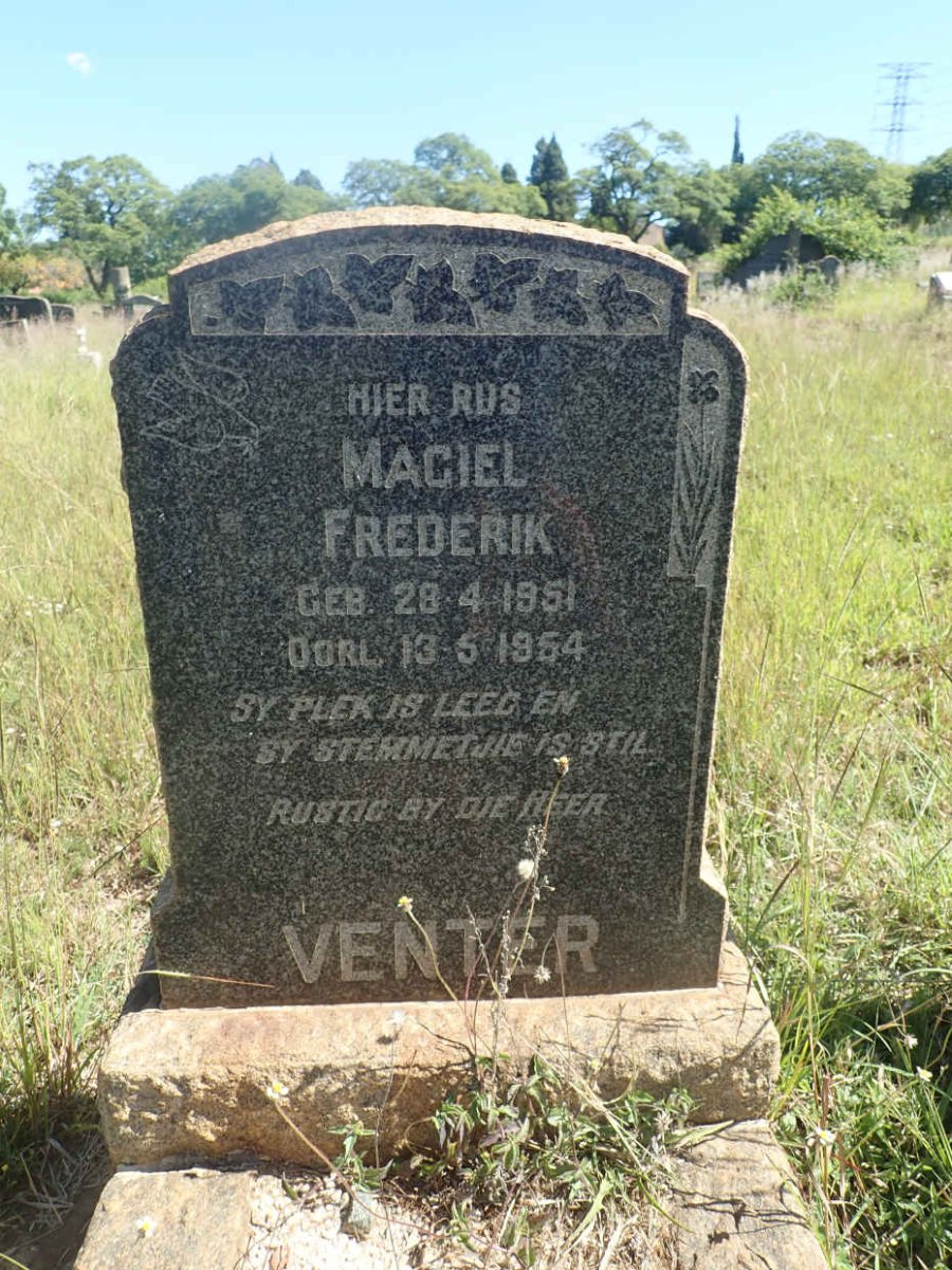 VENTER Magiel Frederik 1951-1954