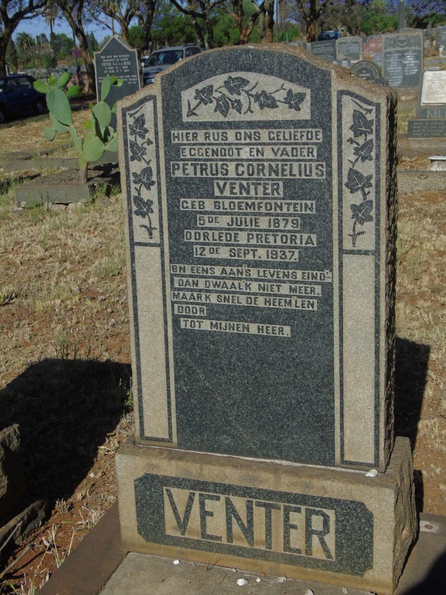 VENTER Petrus Cornelius 1879-1937
