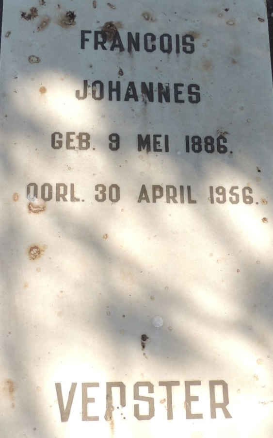 VERSTER Francois Johannes 1886-1956