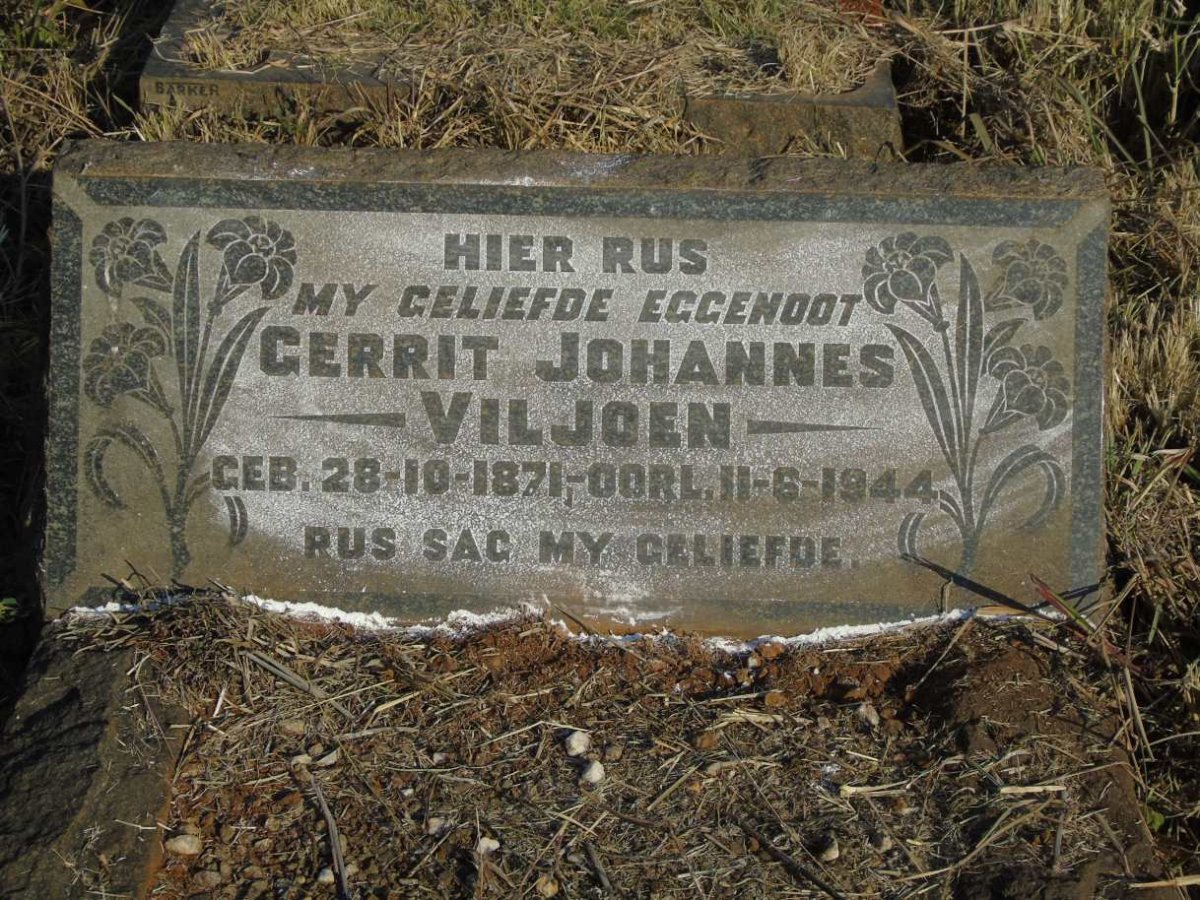 VILJOEN Gerrit Johannes 1871-1944