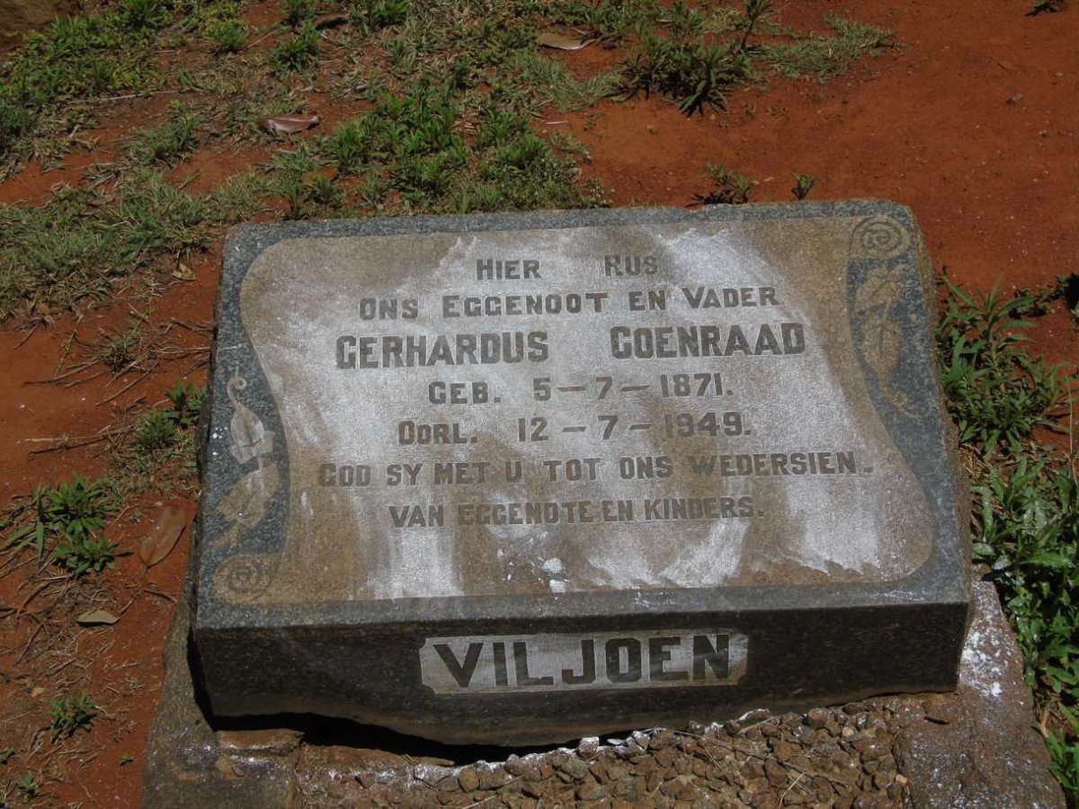 VILJOEN Gerhardus Coenraad 1871-1949