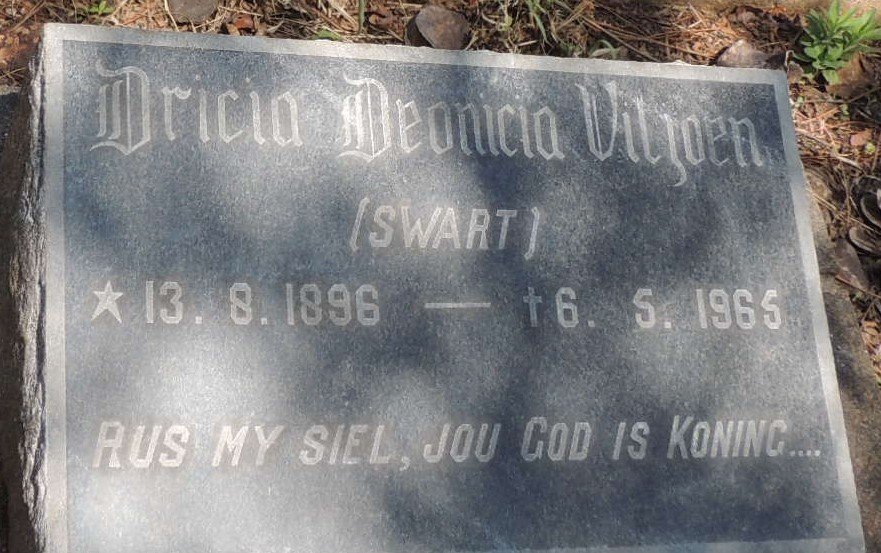 VILJOEN Dricia Deonicia nee SWART 1896-1965