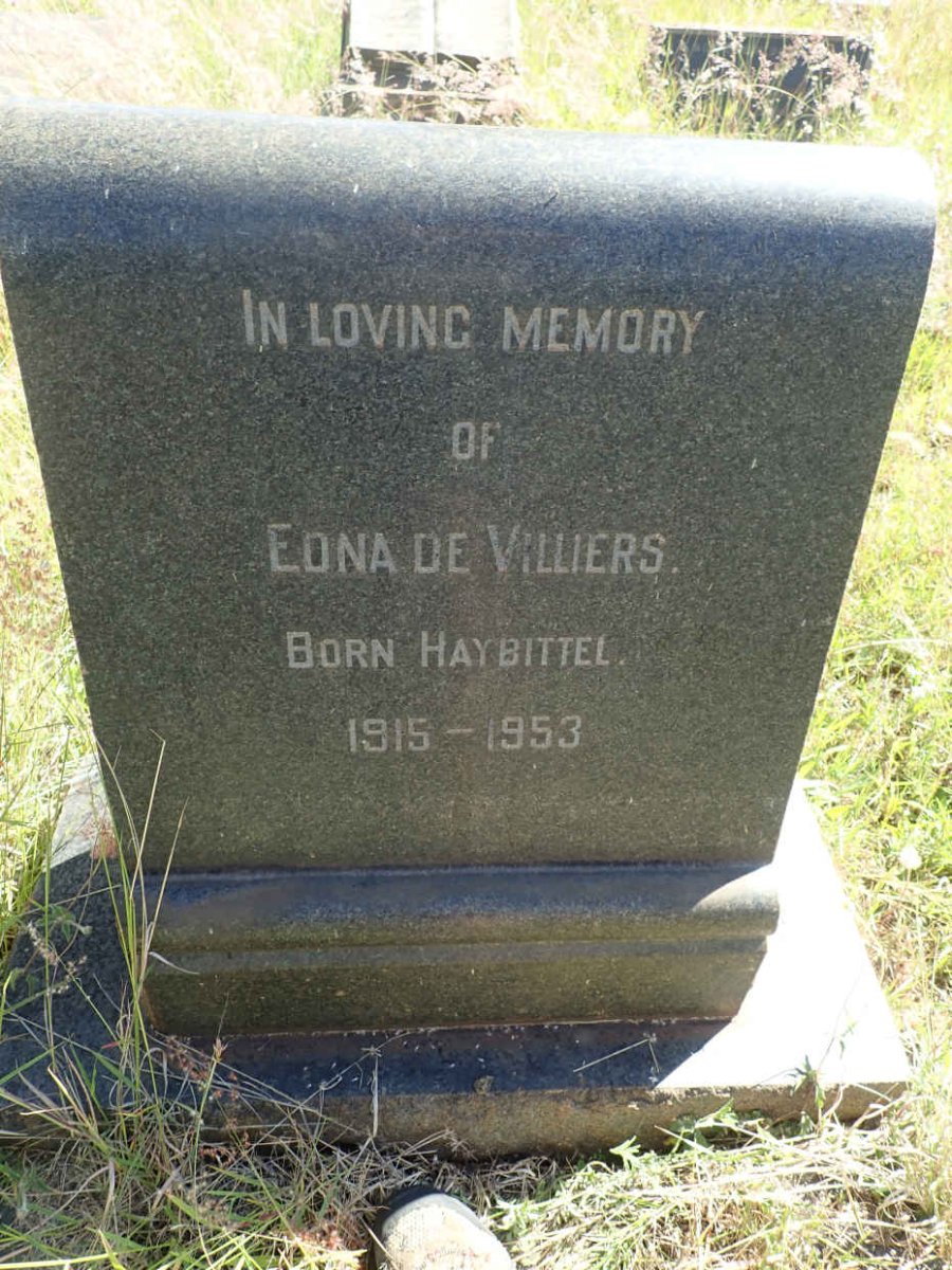 VILLIERS Edna, de nee HAYBITTEL 1915-1953