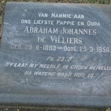VILLIERS Abraham Johannes, de 1883-1956