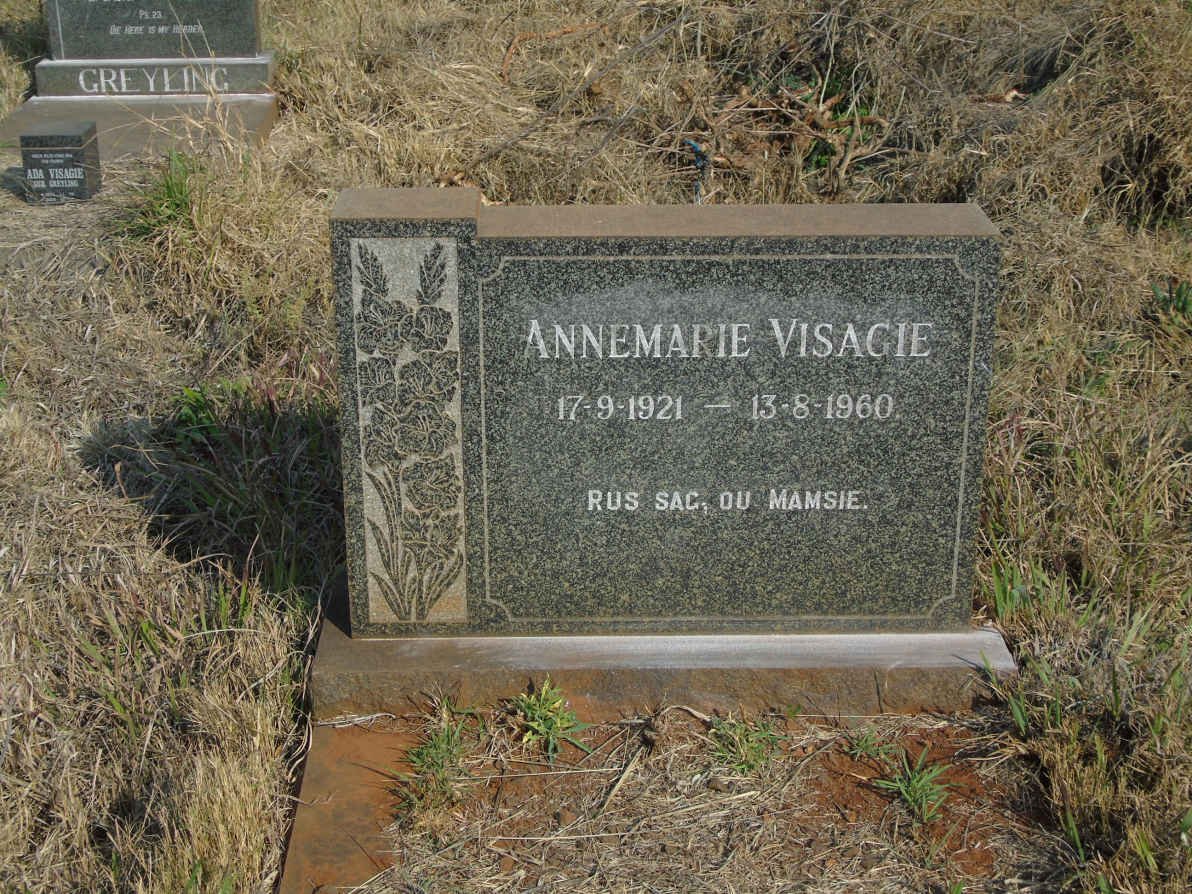 VISAGIE Annemarie 1921-1960