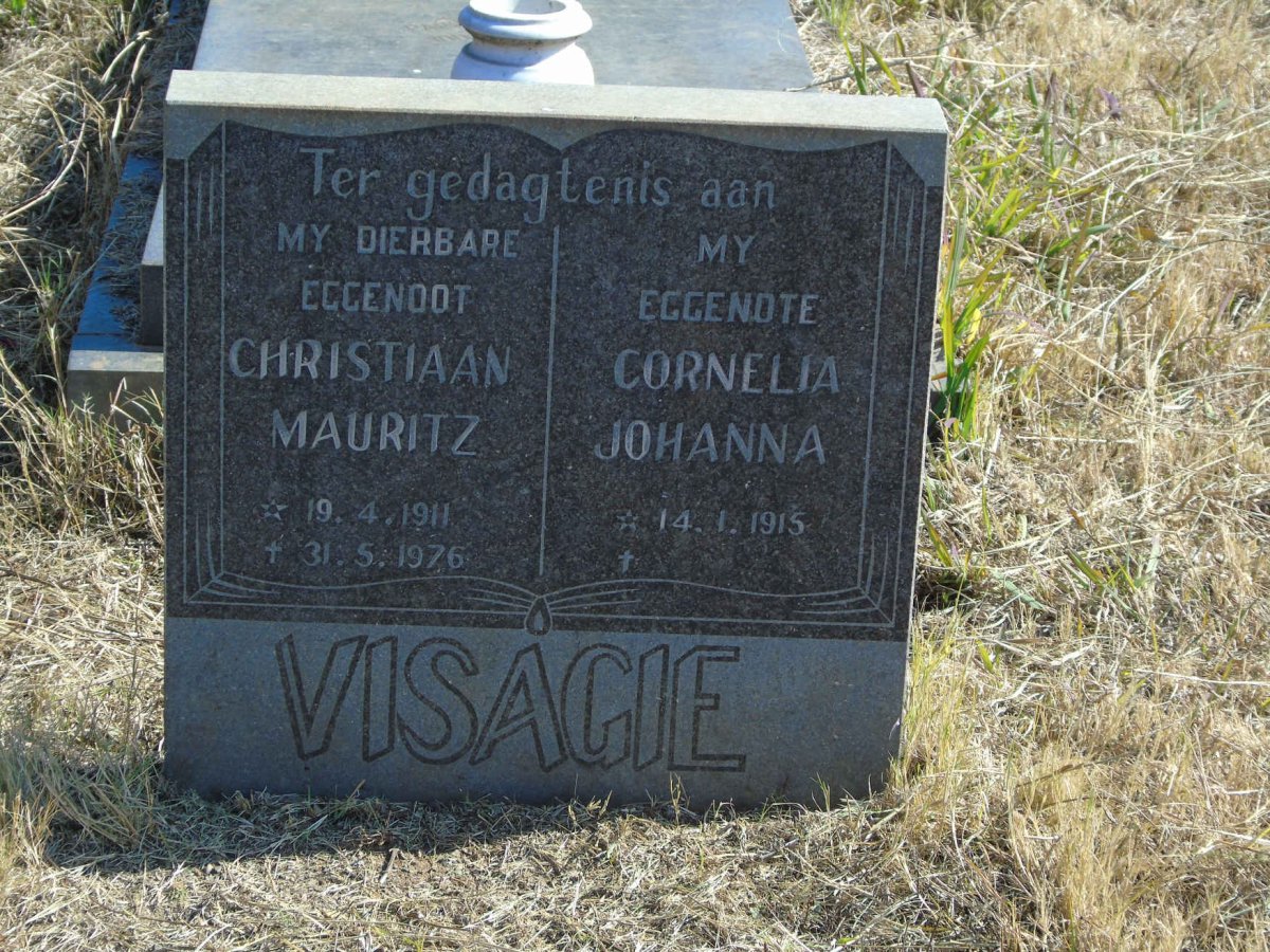 VISAGIE Christiaan Mauritz 1911-1976 &amp; Cornelia Johanna 1915-