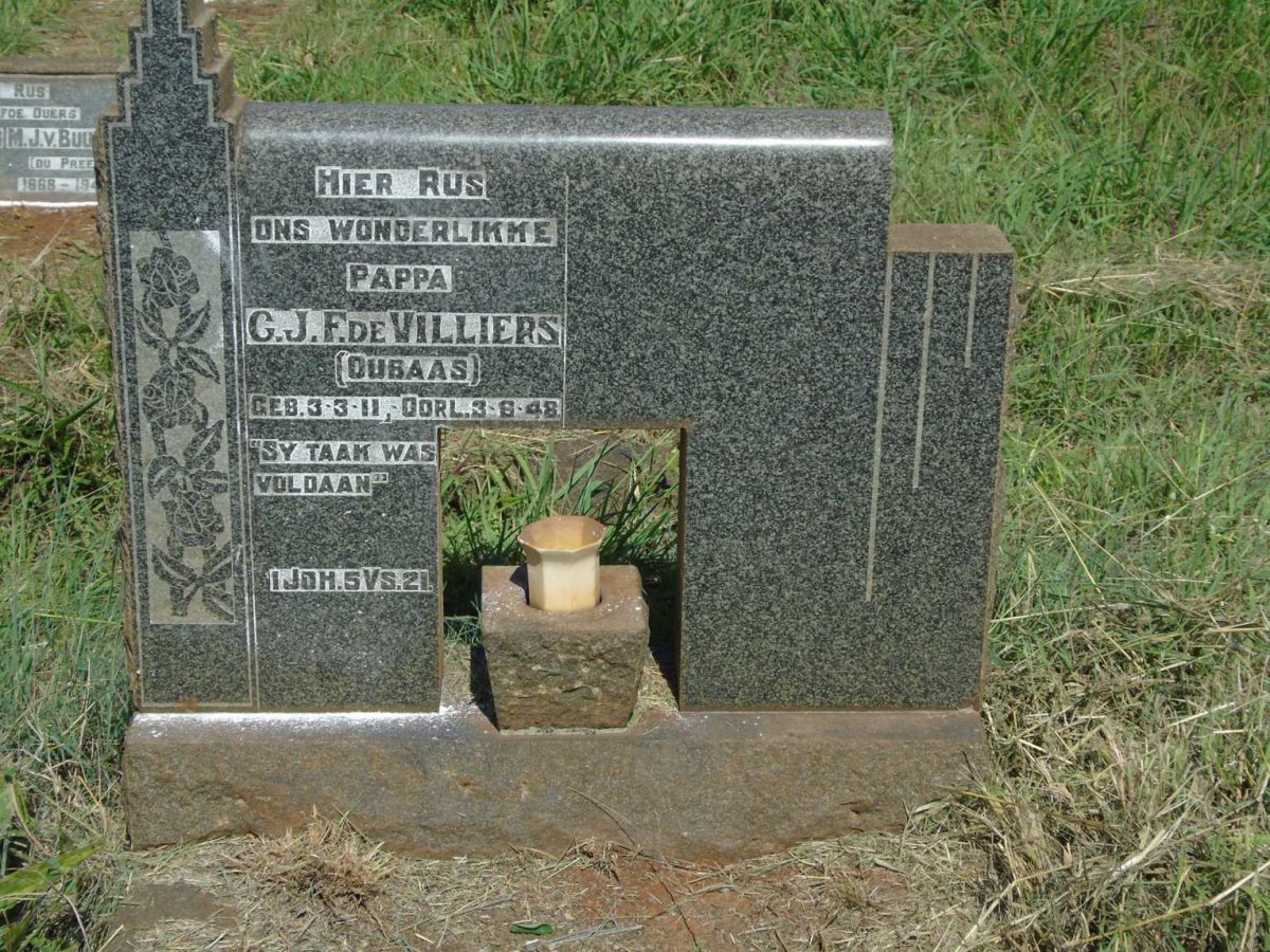 VILLIERS C.J.F., de 1911-1948