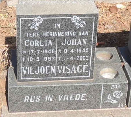 VISAGE Johan 1945-2003 :: VILJOEN Corlia 1946-1993