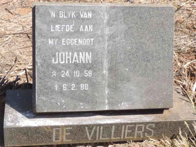 VILLIERS Johann, de 1958-1988