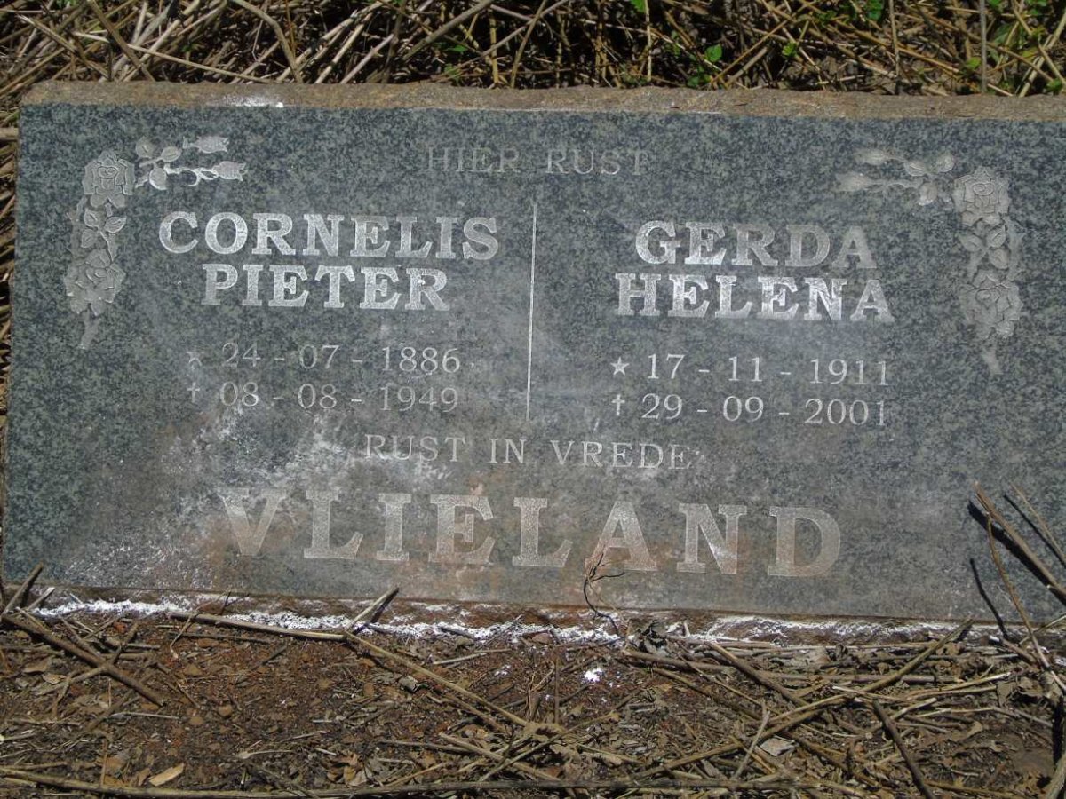 VLIELAND Cornelis Pieter 1886-1949 & Gerda Helena 1911-2001