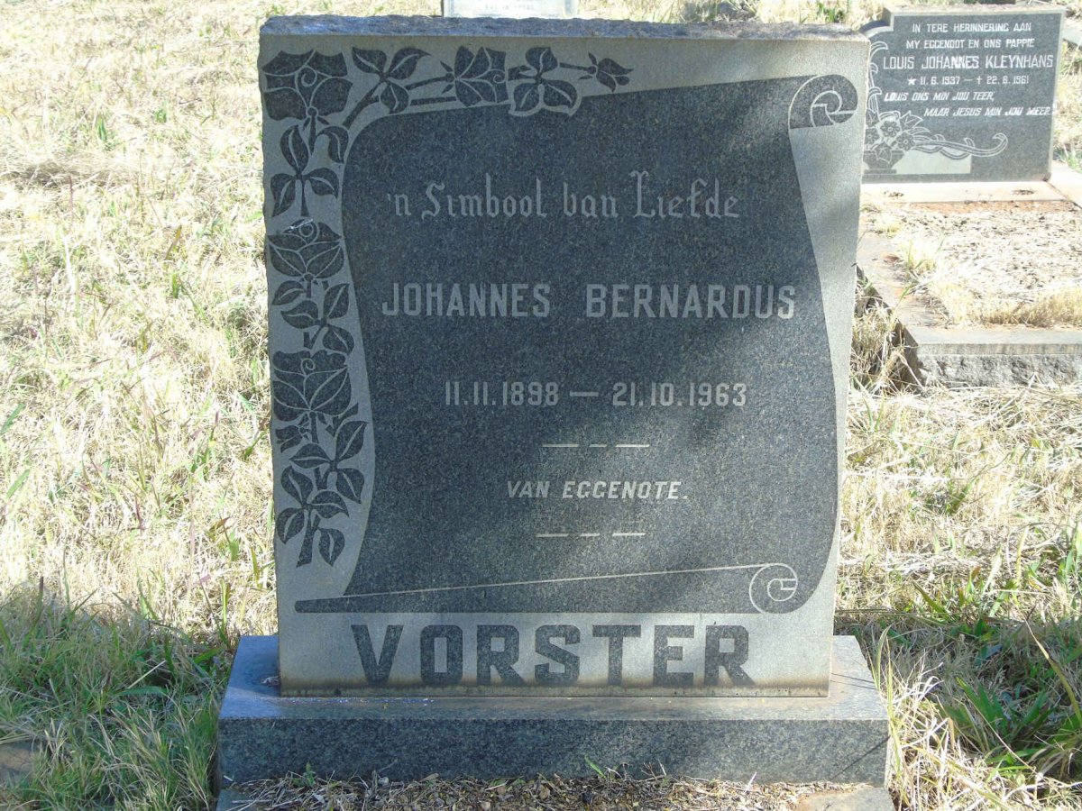 VORSTER Johannes Bernardus 1898-1963