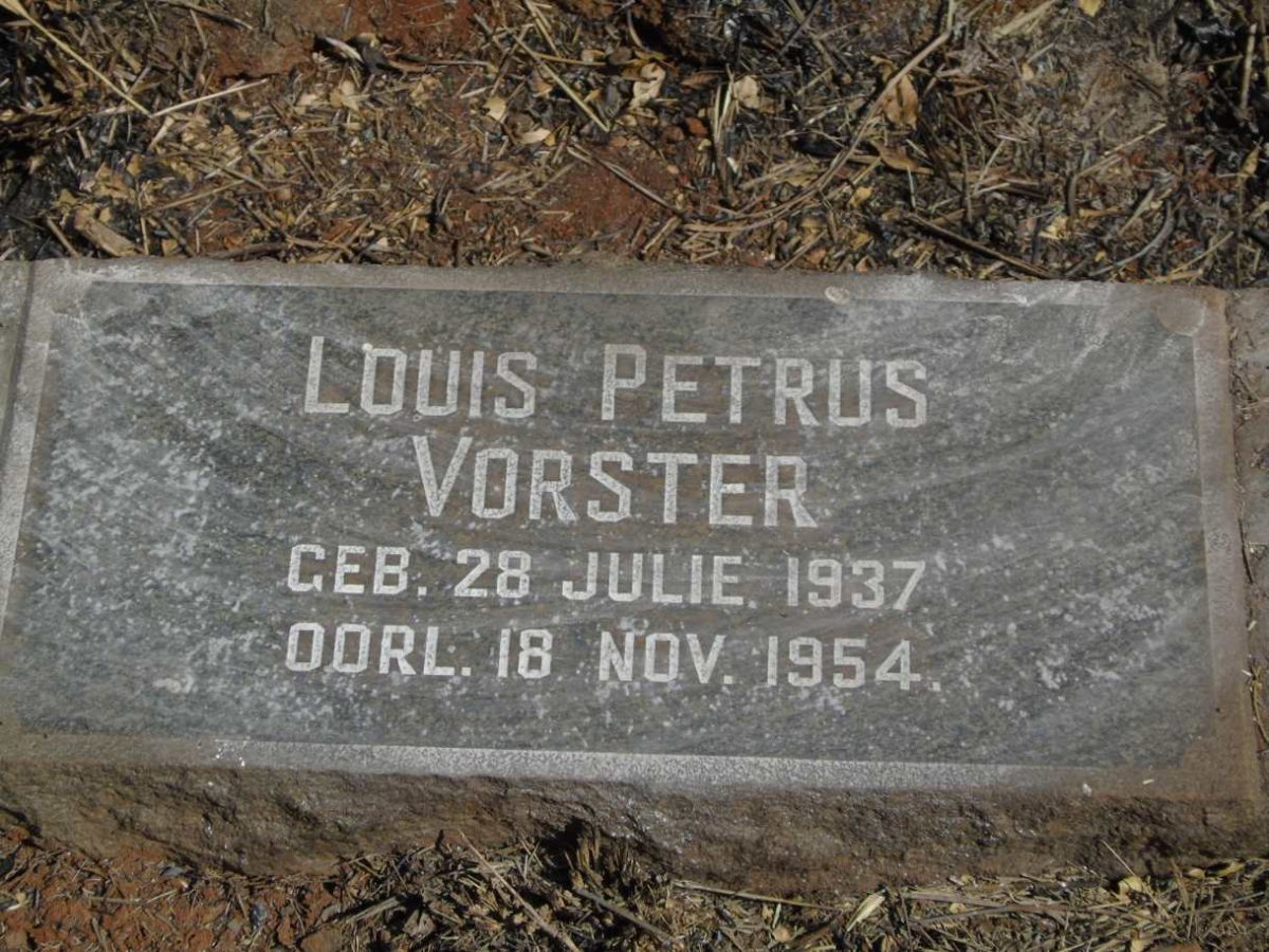 VORSTER Louis Petrus 1937-1954