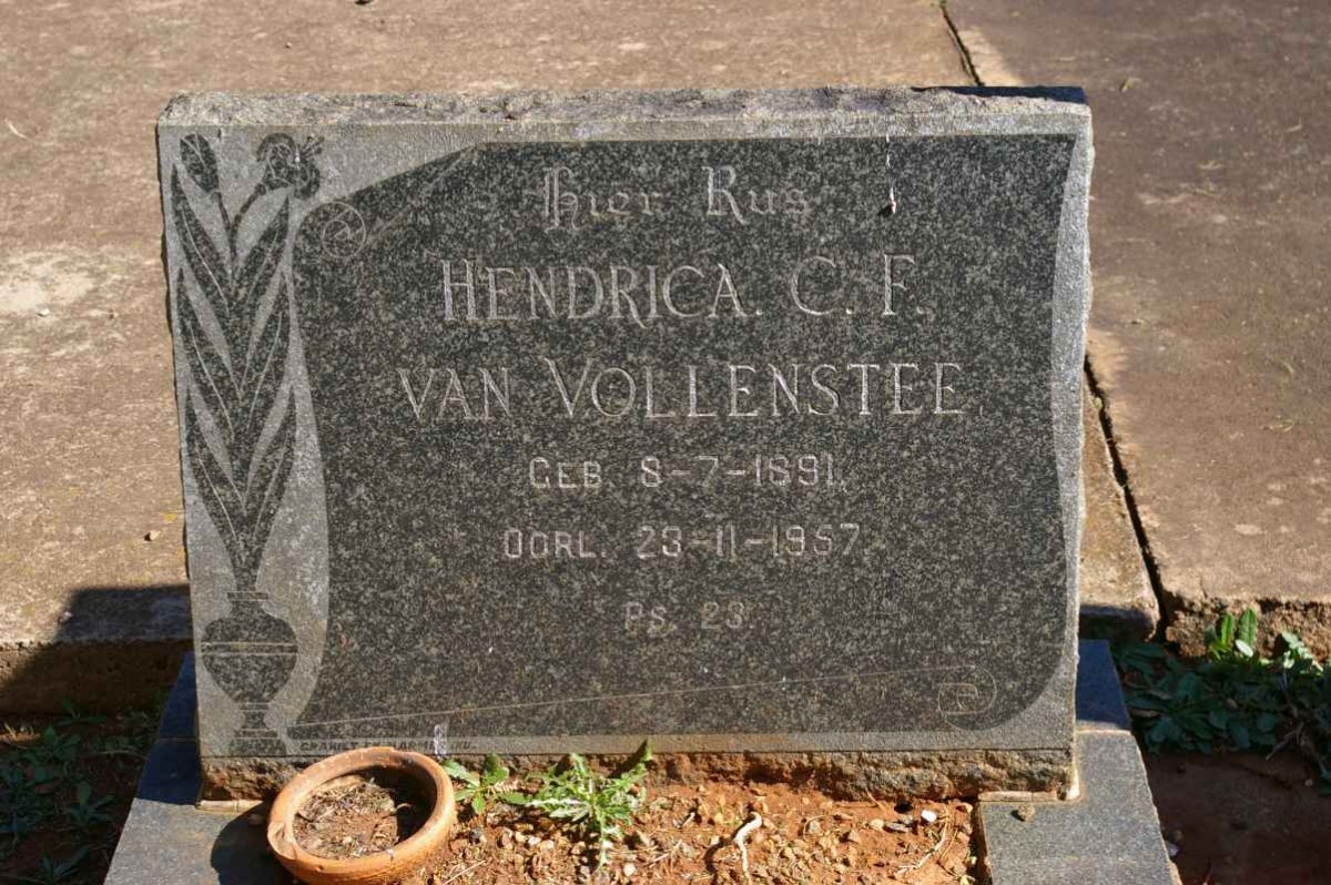 VOLLENSTEE Hendrica C.F., van 1891-1957 