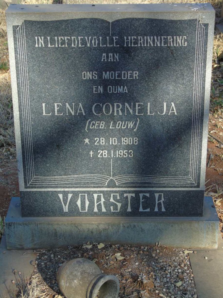 VORSTER Lena Cornelja nee LOUW 1908-1953