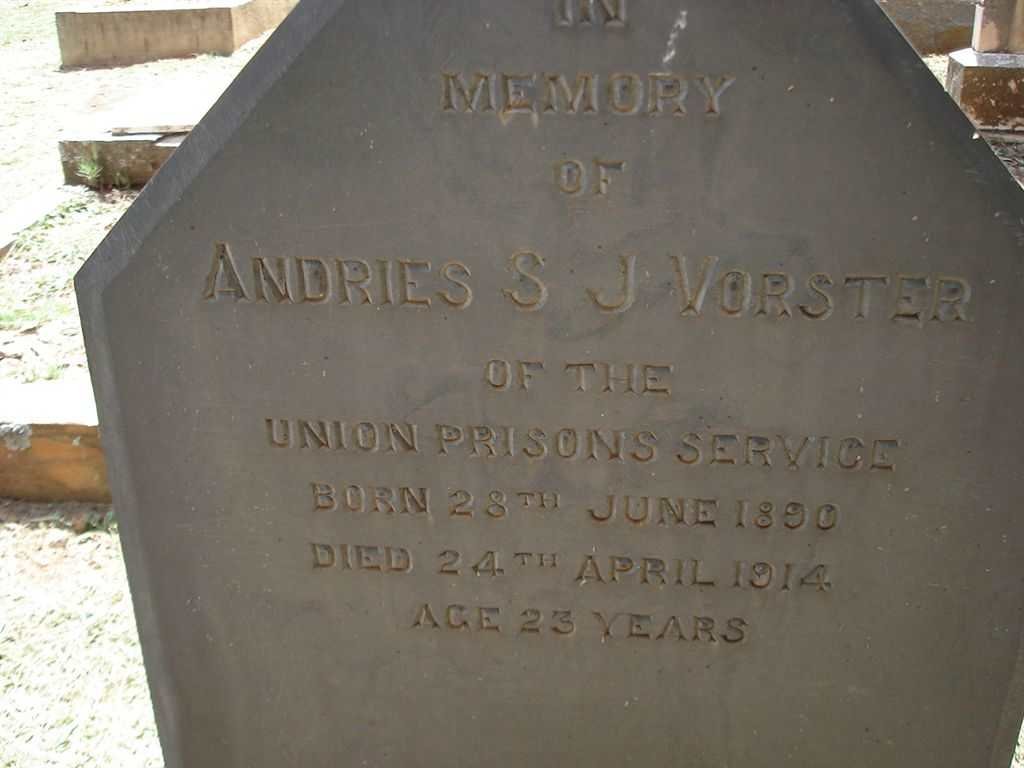 VORSTER Andries S. 1890-1914