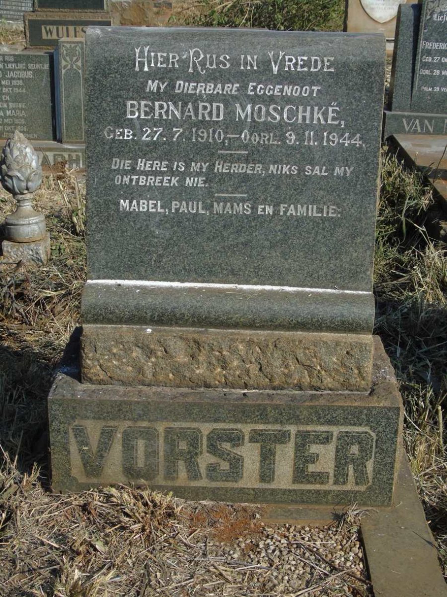 VORSTER Bernard Moschke 1910-1944