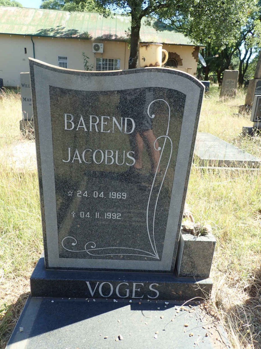 VOGES Barend Jacobus 1969-1992