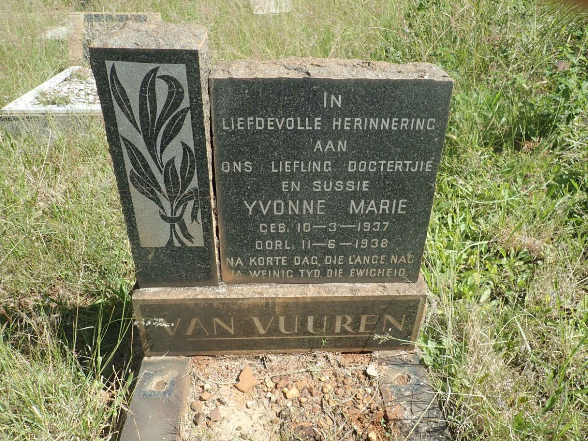 VUUREN Yvonne Marie, van 1937-1938