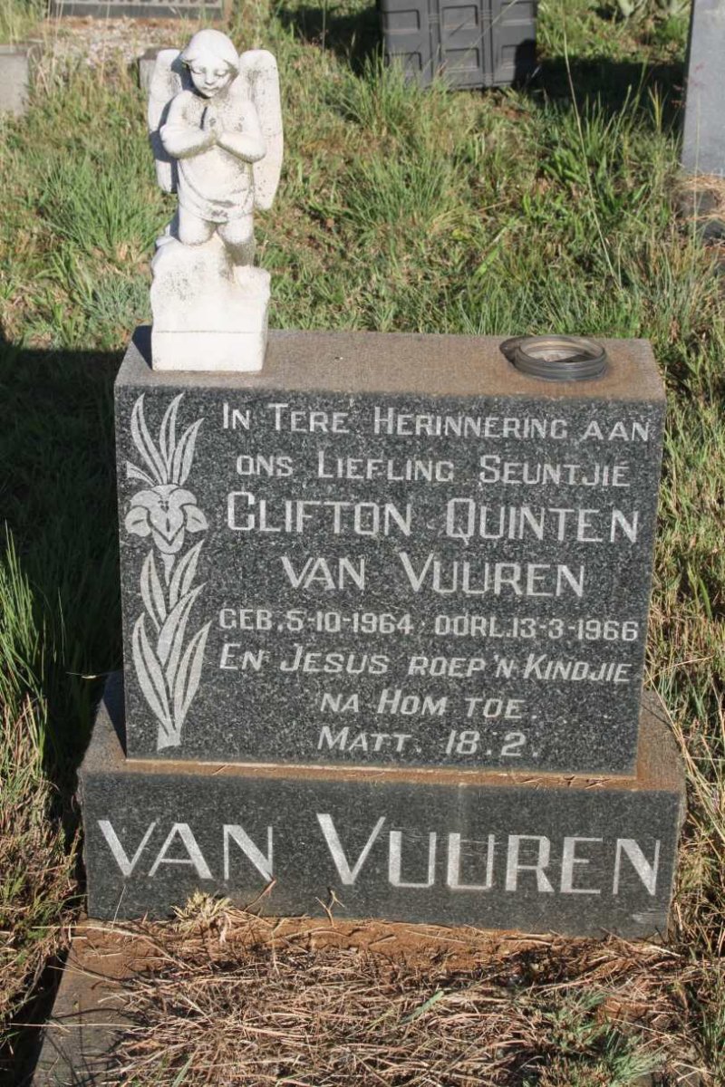 VUUREN Clifton Quinten, van 1964-1966