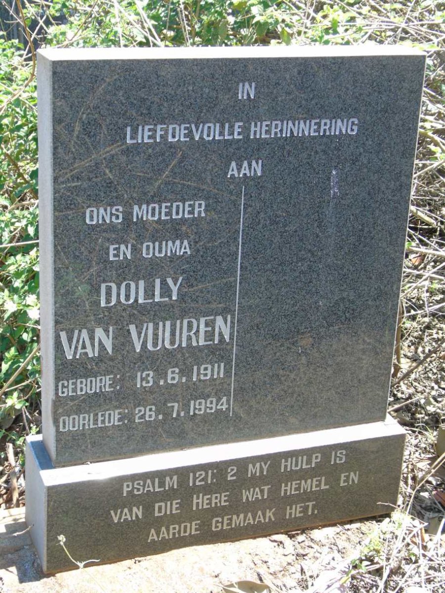 VUUREN Dolly, van 1911-1994
