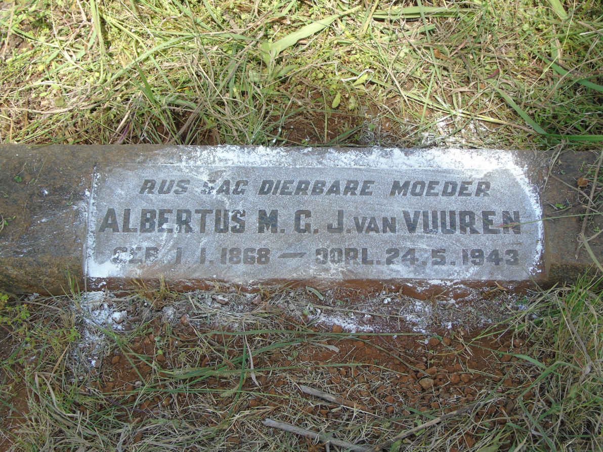 VUUREN Albertus M.G.J., van 1868-1943