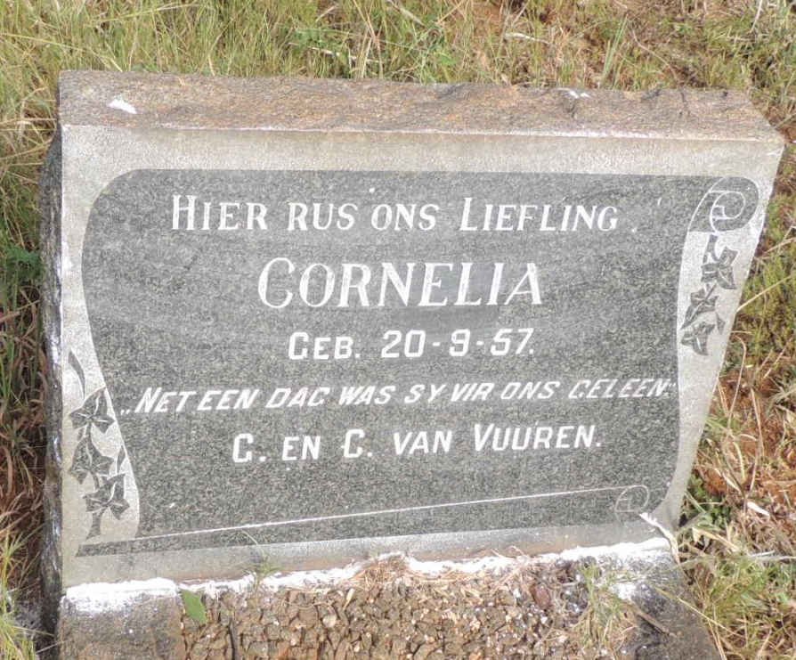 VUUREN Cornelia, van 1957-1957