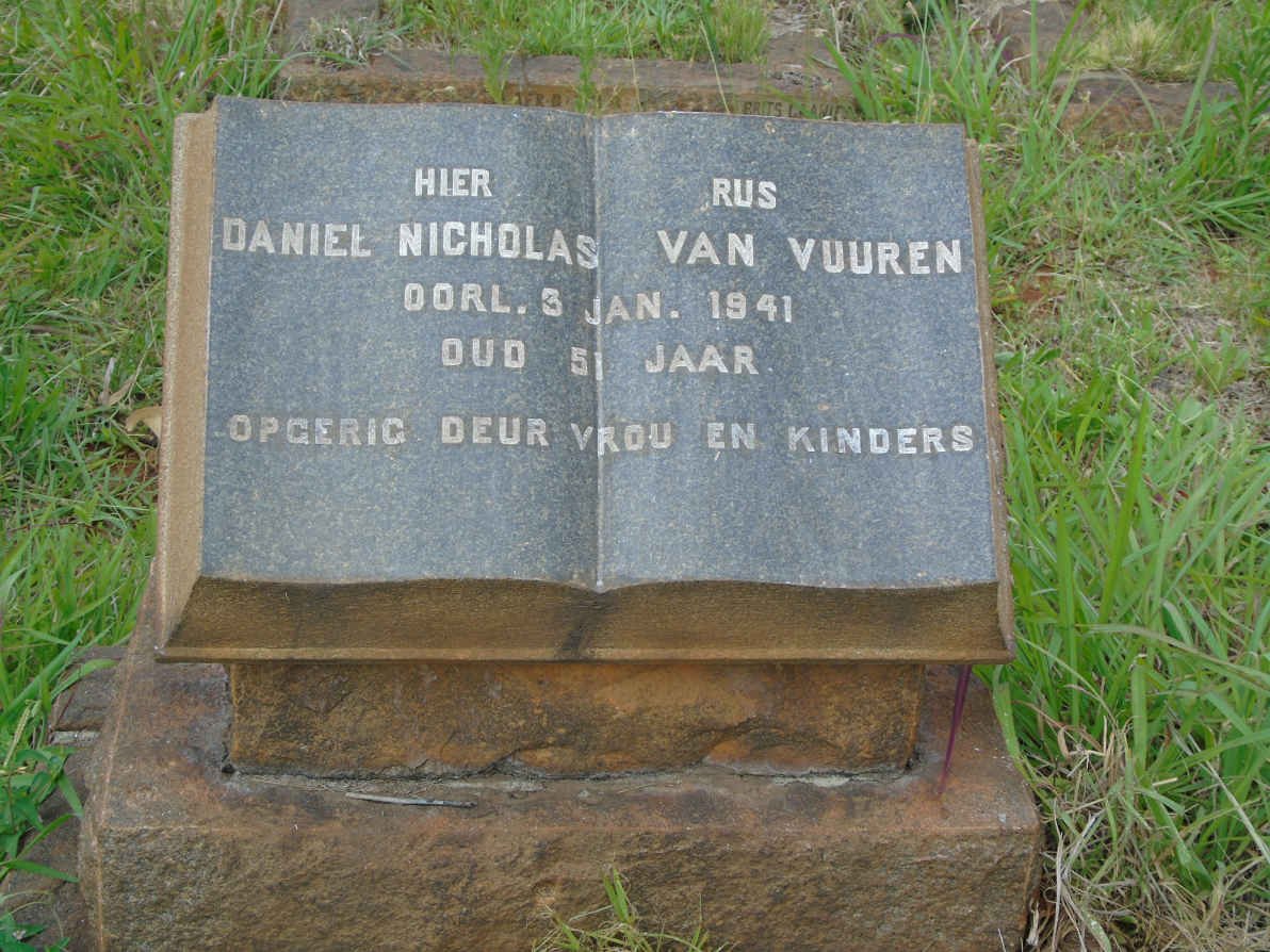 VUUREN Daniel Nicholas, van -1941